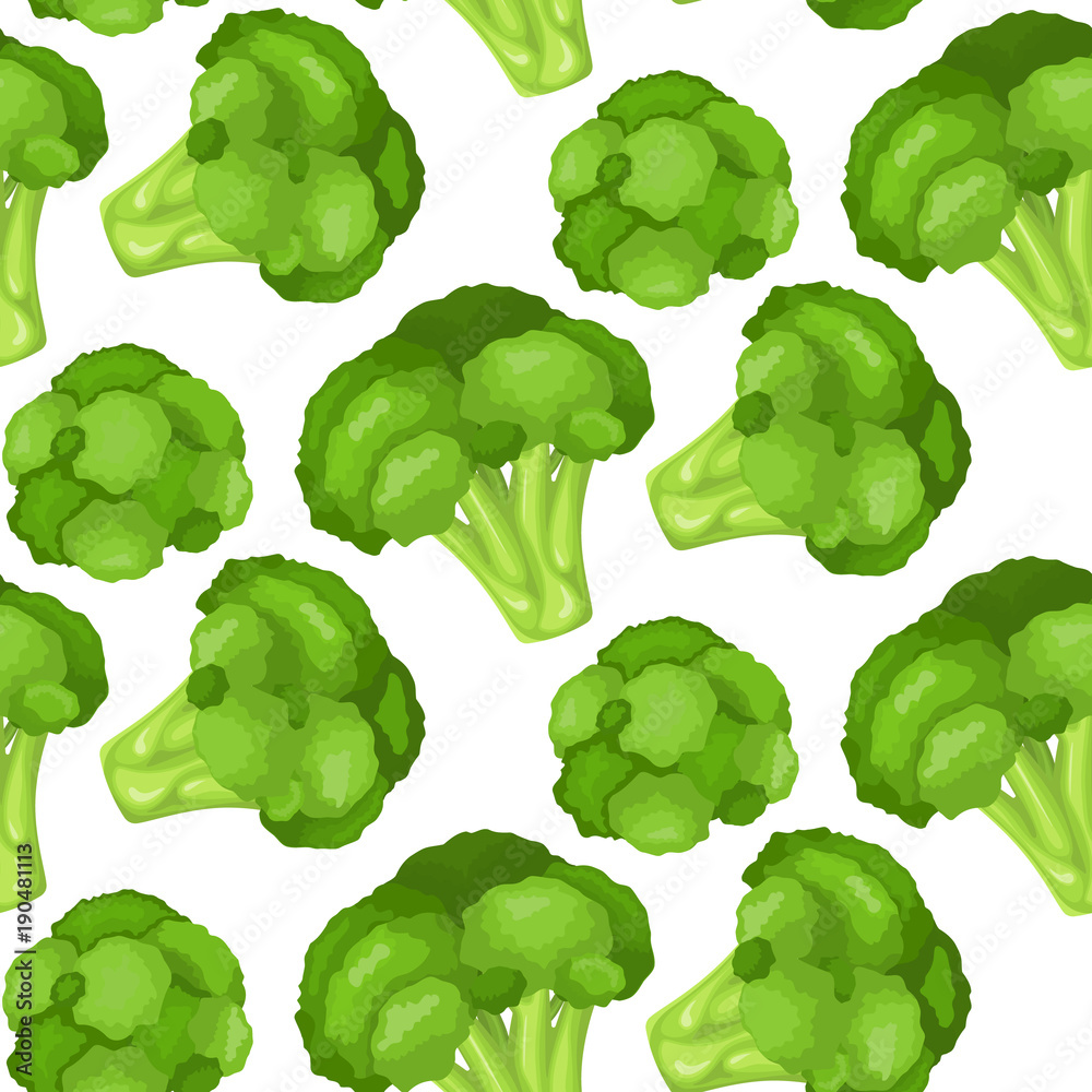 Vitamins and minerals of broccoli flower head. Infographics about