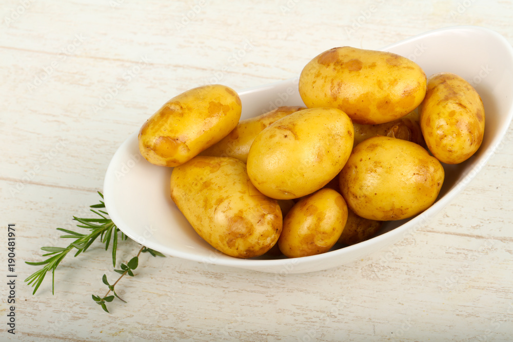 Raw young potato Raw young potato