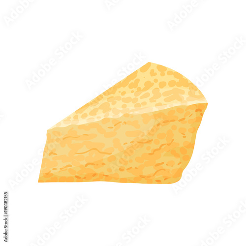 Piece of cheese dairy product cartoon vector Illustration