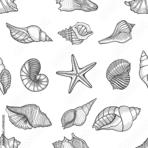 Hand drawn seamless pattern