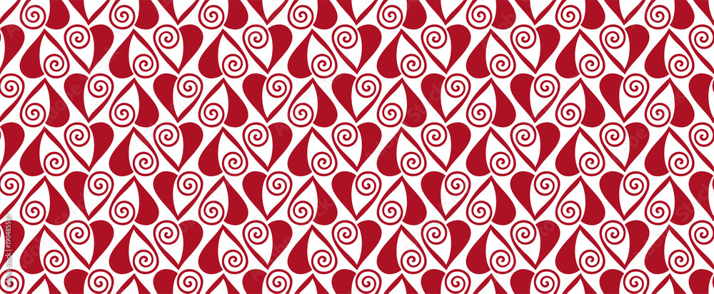 Valentine Wrapping Paper Love Pattern Stock Illustration