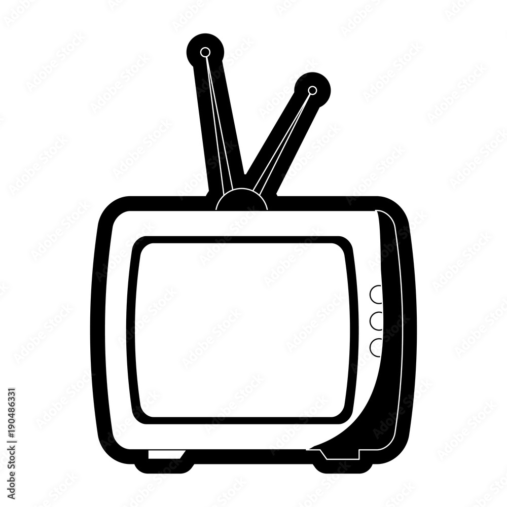 Retro television icon Retro television icon