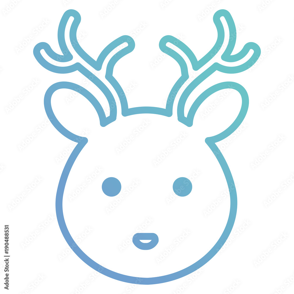 cute and tender reindeer head character vector illustration design cute and tender reindeer head character vector illustration design