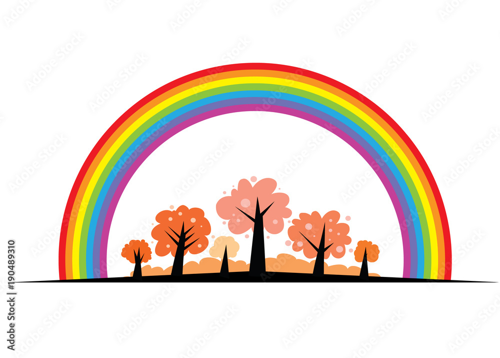 Obraz premium rainbow with tree