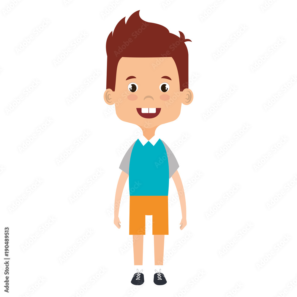 cute and little boy vector illustration design