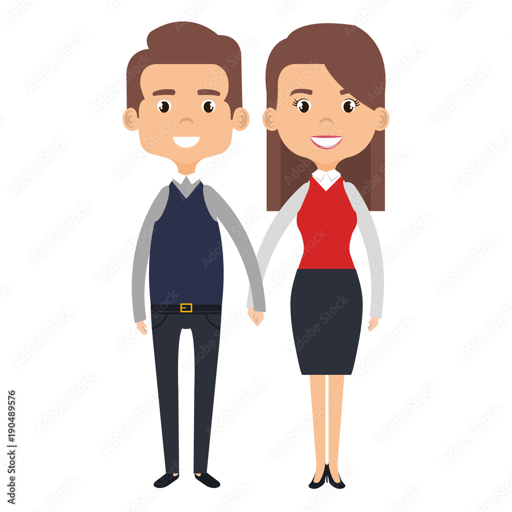 cute mother and father couple characters vector illustration design cute mother and father couple characters vector illustration design