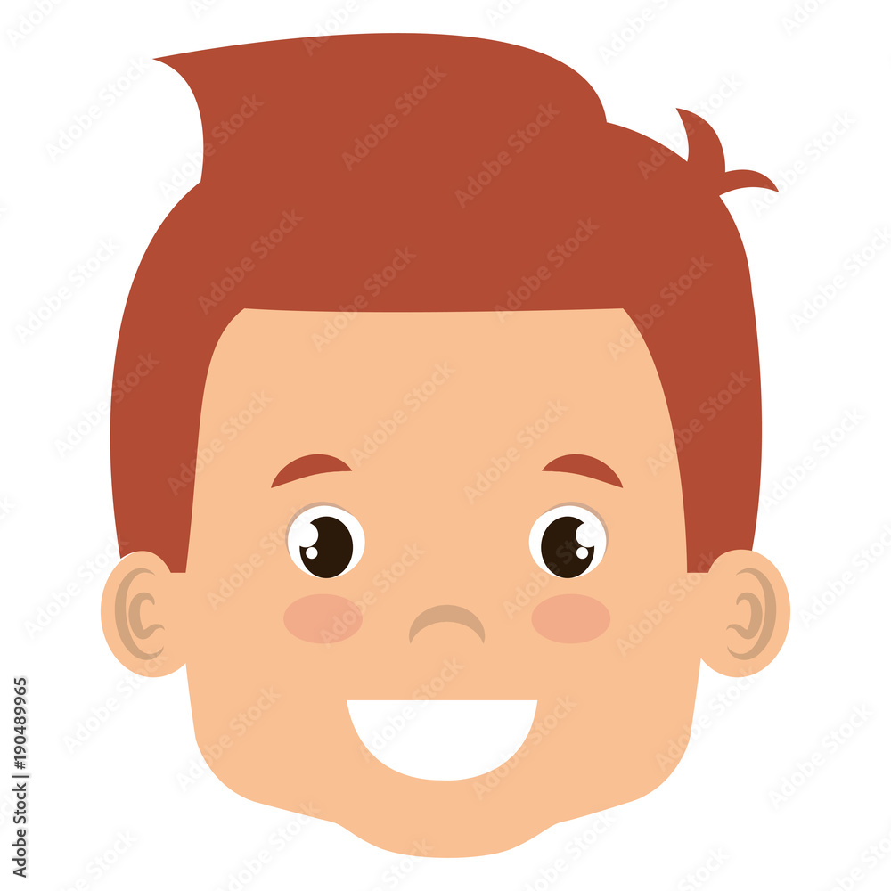 cute and little boy head vector illustration design cute and little boy head vector illustration design