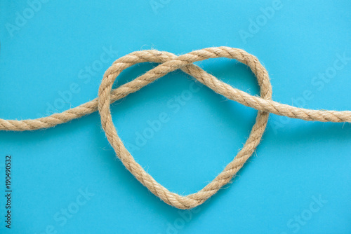 Heart shape made of rope