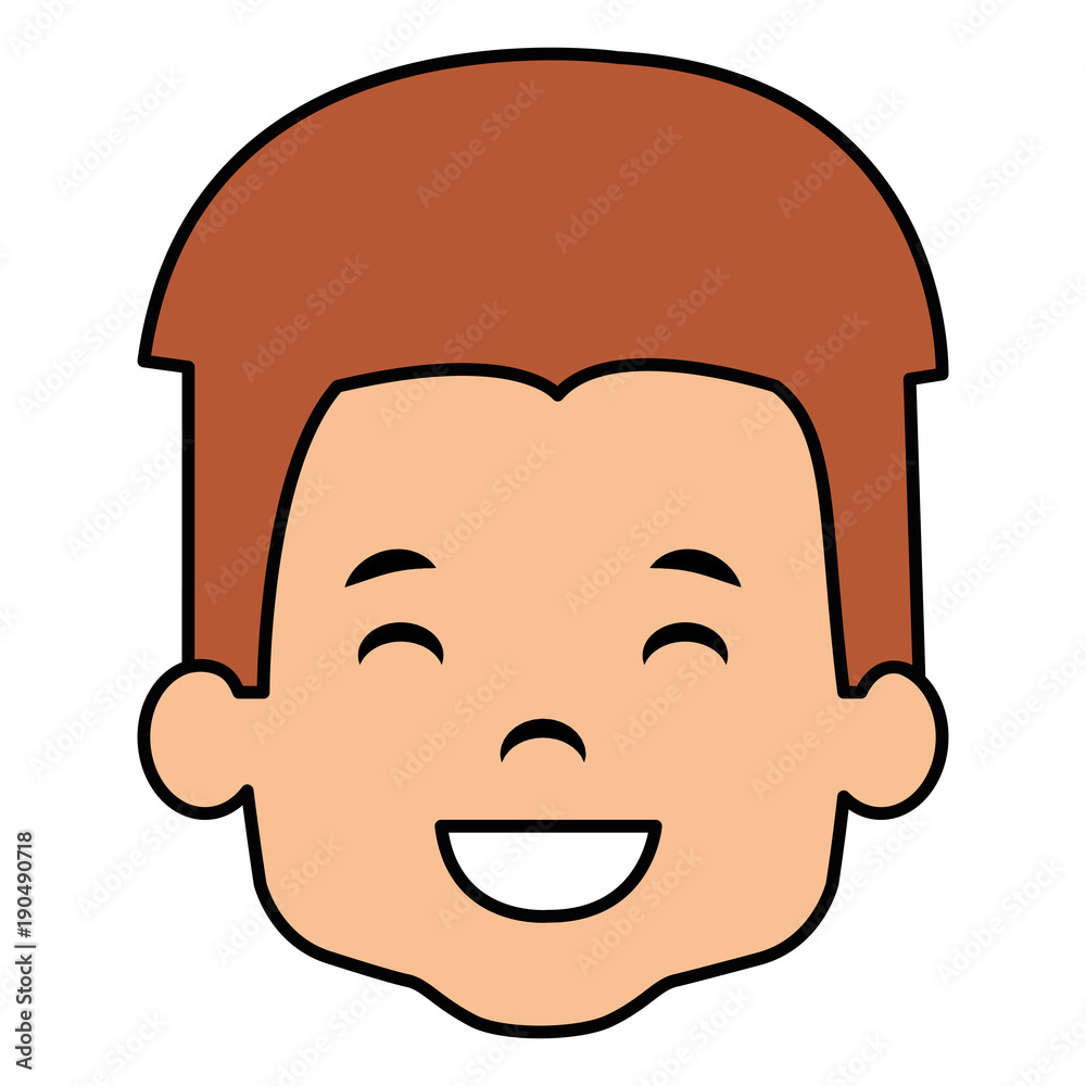 cute and little boy head vector illustration design cute and little boy head vector illustration design
