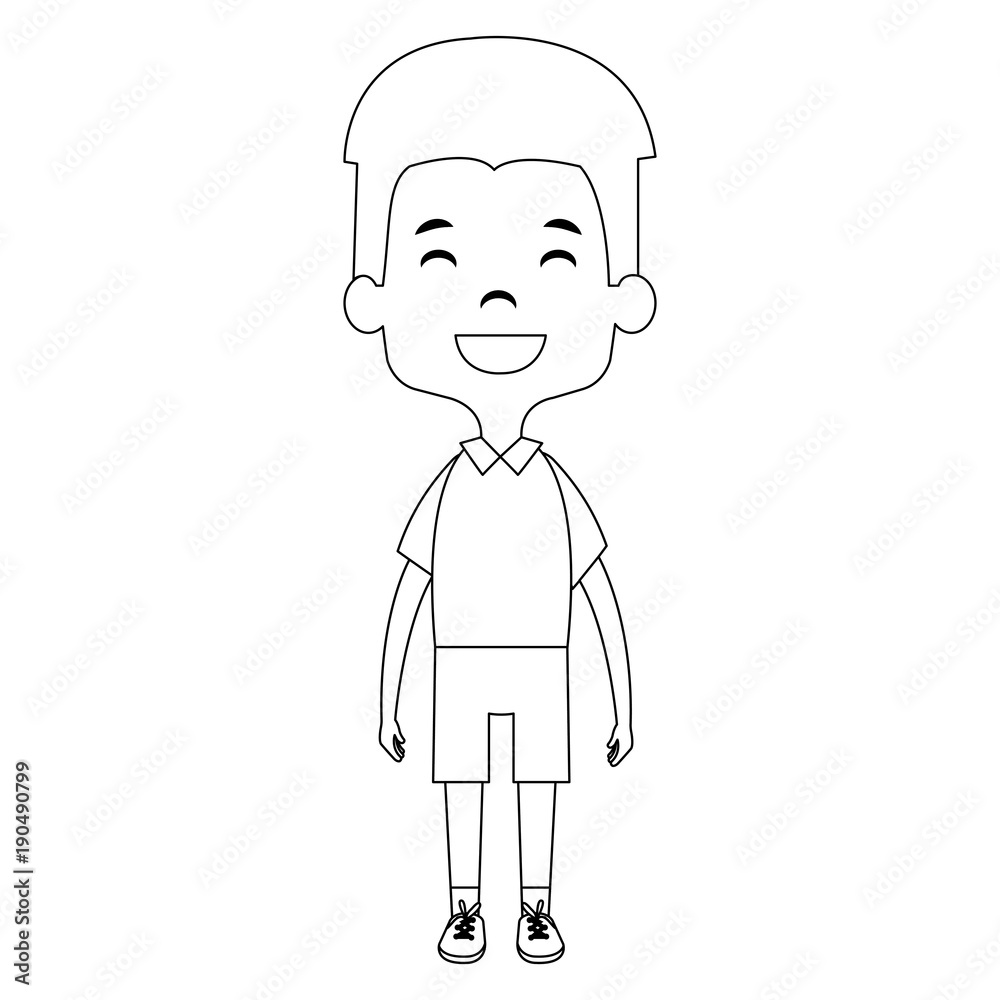cute and little boy vector illustration design