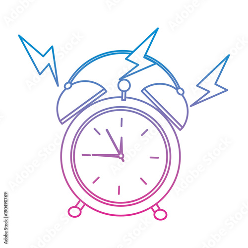 round clock alarm wake up ring icon vector illustration