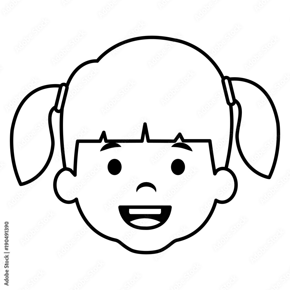 cute and little girl head vector illustration design cute and little girl head vector illustration design