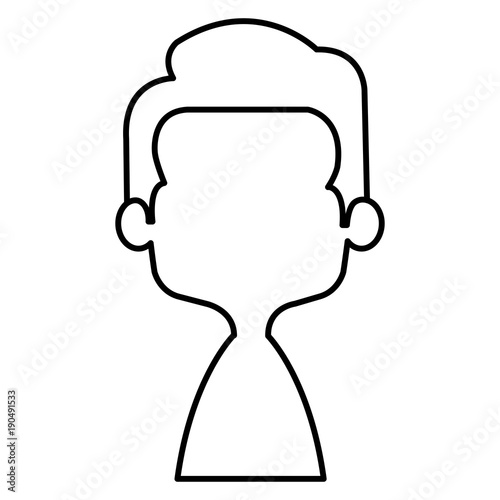 cute and little boy shirtless vector illustration design