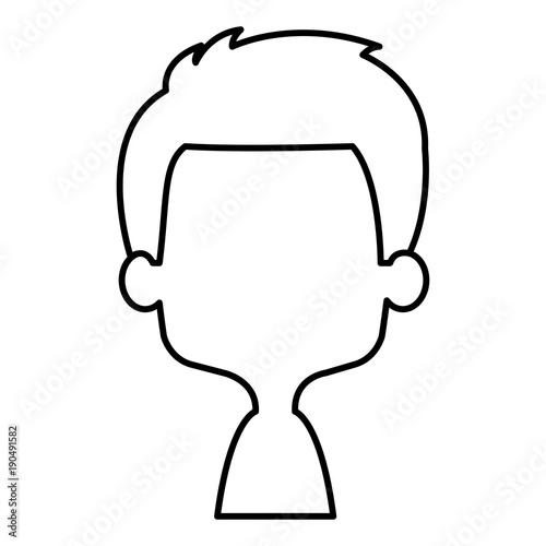 cute and little boy shirtless vector illustration design