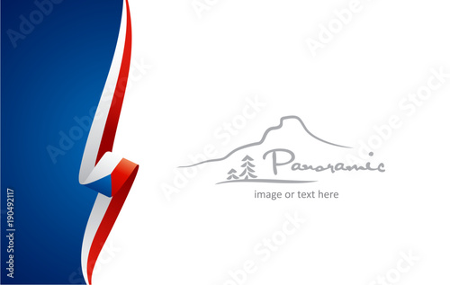 Czechia abstract flag brochure cover poster wall mural background vector