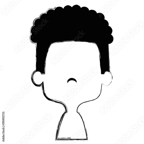 cute and little boy shirtless vector illustration design
