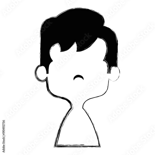 cute and little boy shirtless vector illustration design