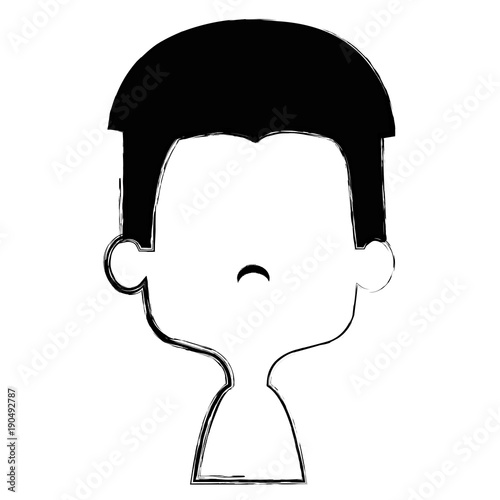 cute and little boy shirtless vector illustration design