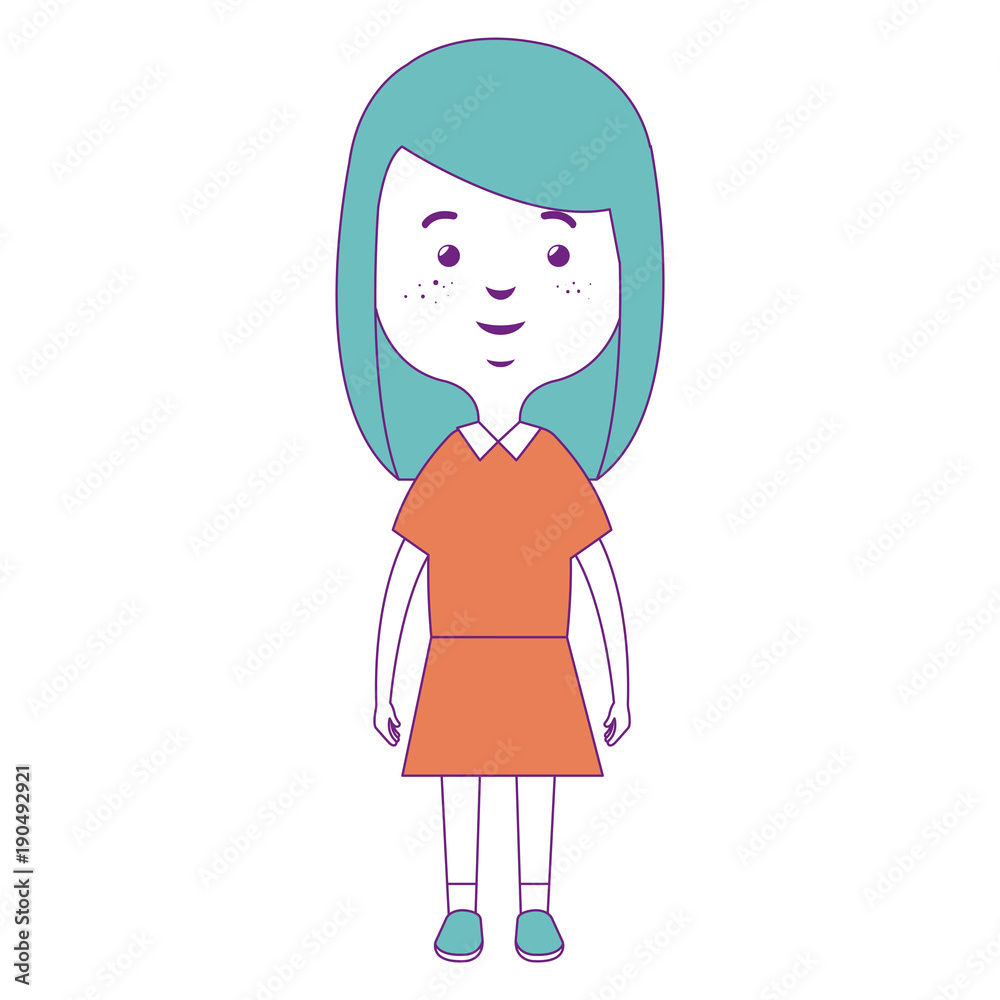 cute and little girl vector illustration design cute and little girl vector illustration design