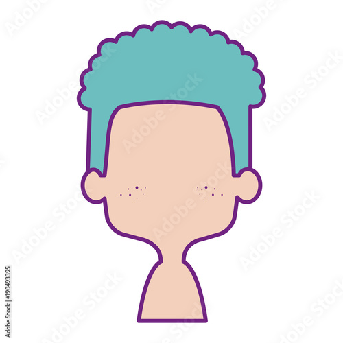 cute and little boy shirtless vector illustration design