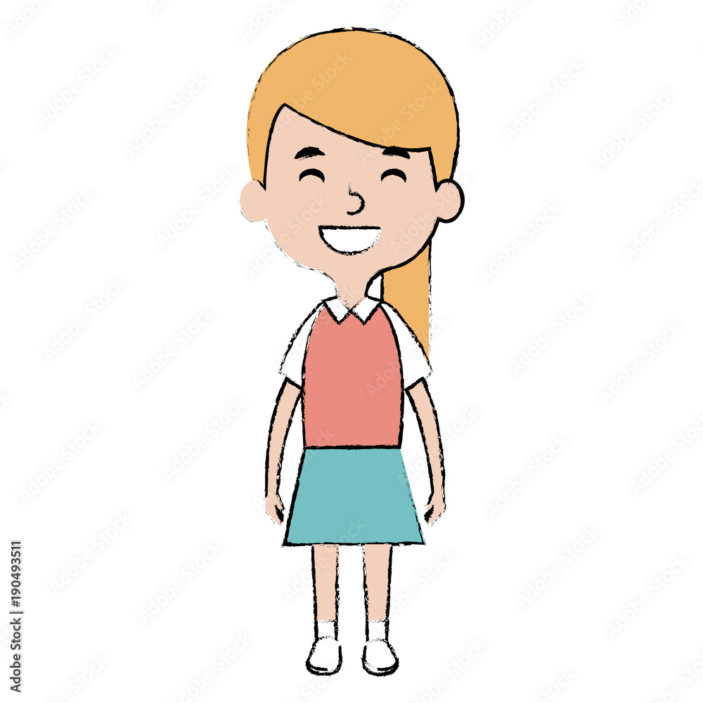 cute and little girl vector illustration design cute and little girl vector illustration design
