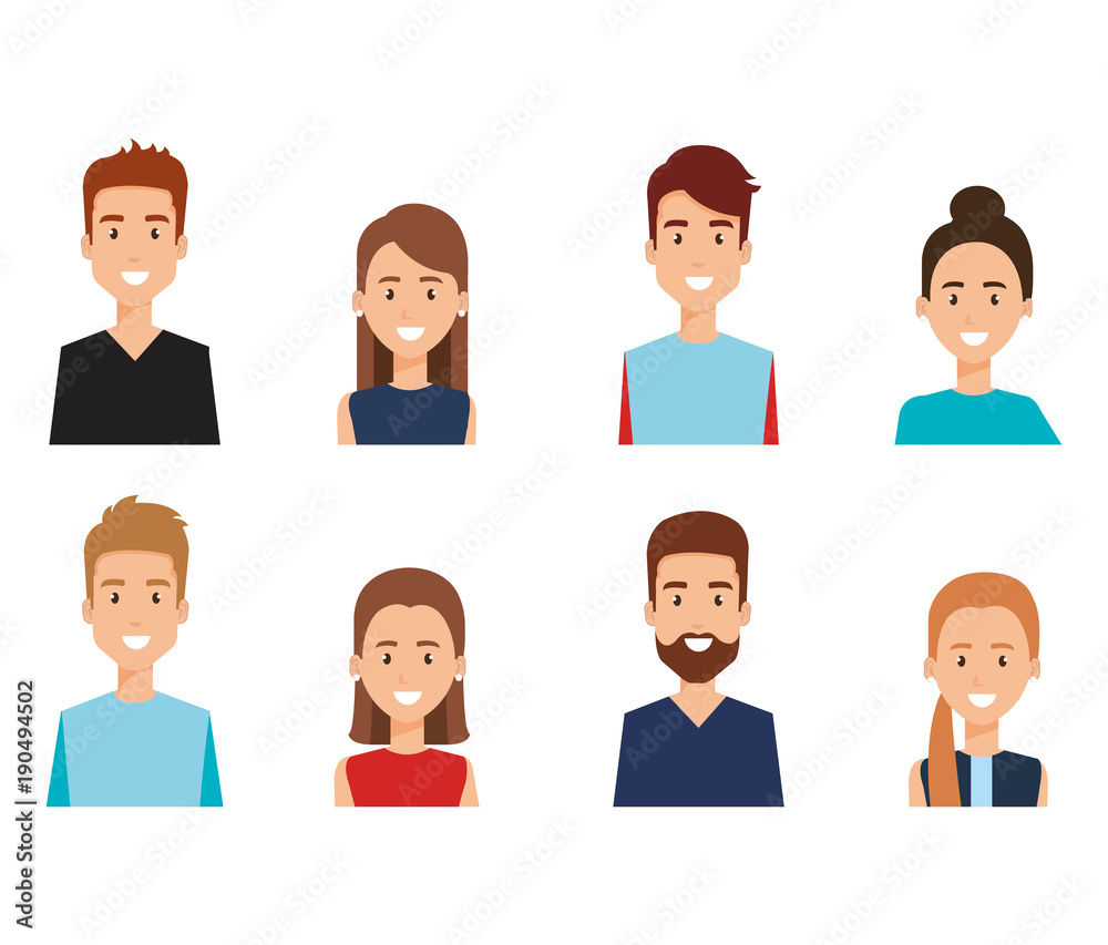 group of people avatars characters vector illustration design group of people avatars characters vector illustration design