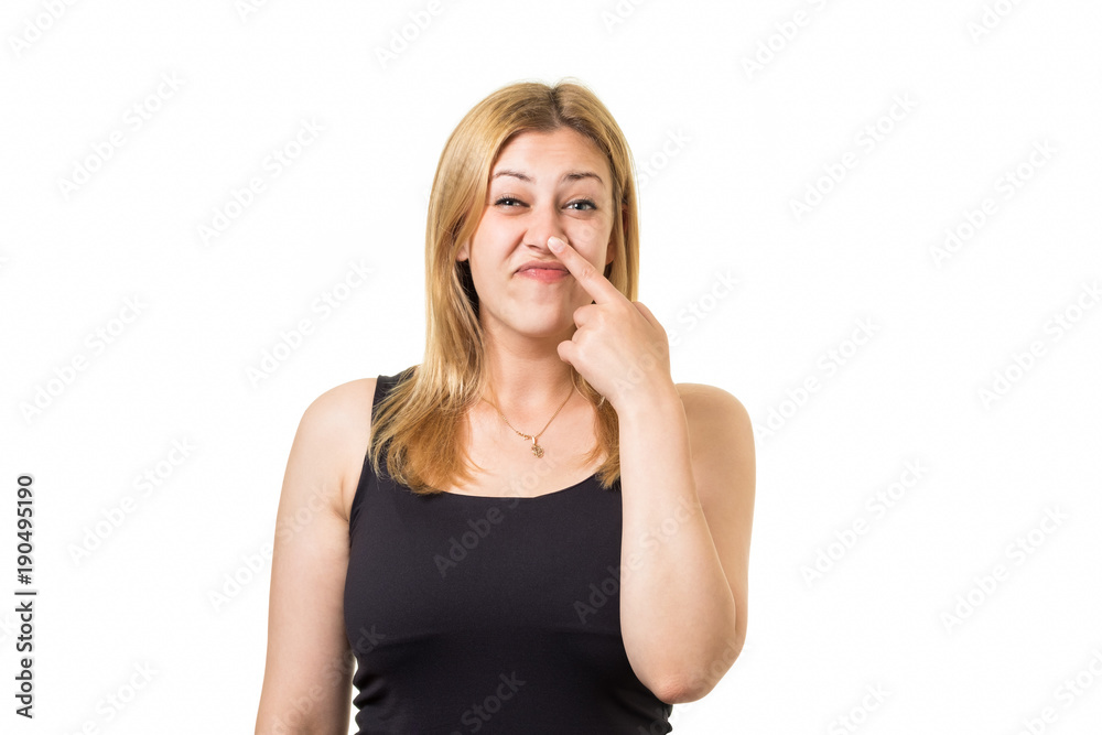 Funny girl on white Funny girl on white
