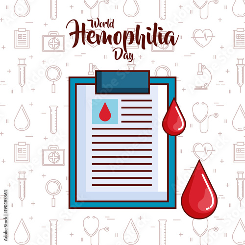 world hemophilia day icons vector illustration design