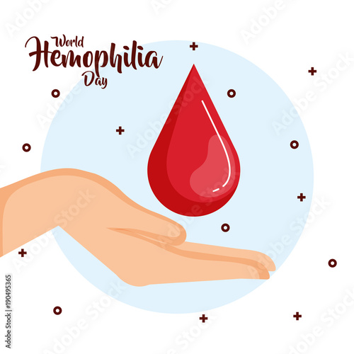 world hemophilia day icons vector illustration design