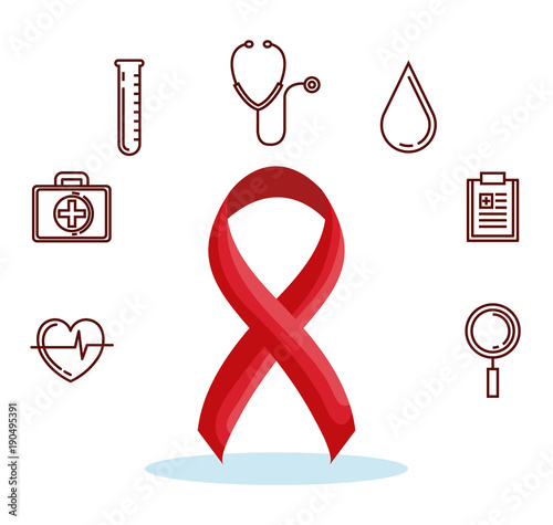 world hemophilia day set icons vector illustration design