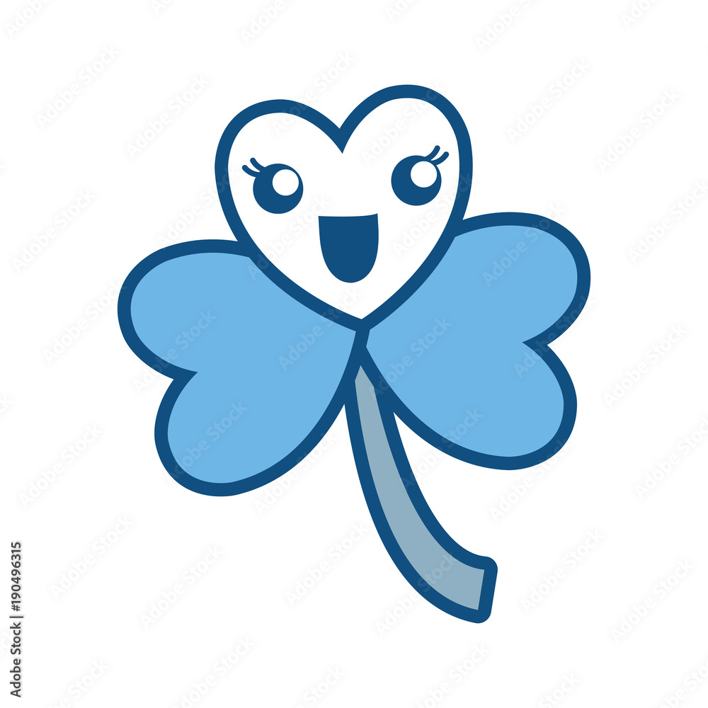 Obraz premium kawaii clover icon