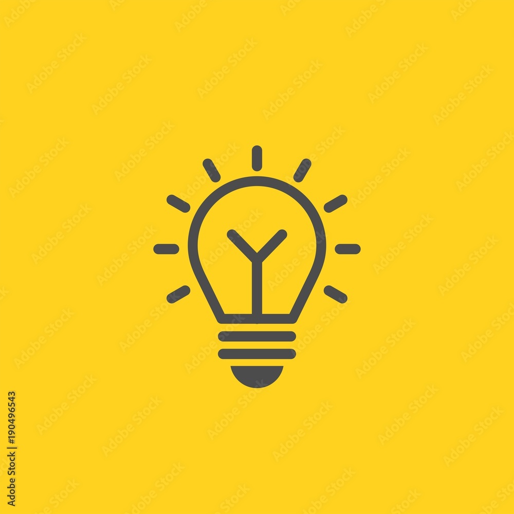 Bulb flat vector icon. Idea flat vector icon Bulb flat vector icon. Idea flat vector icon