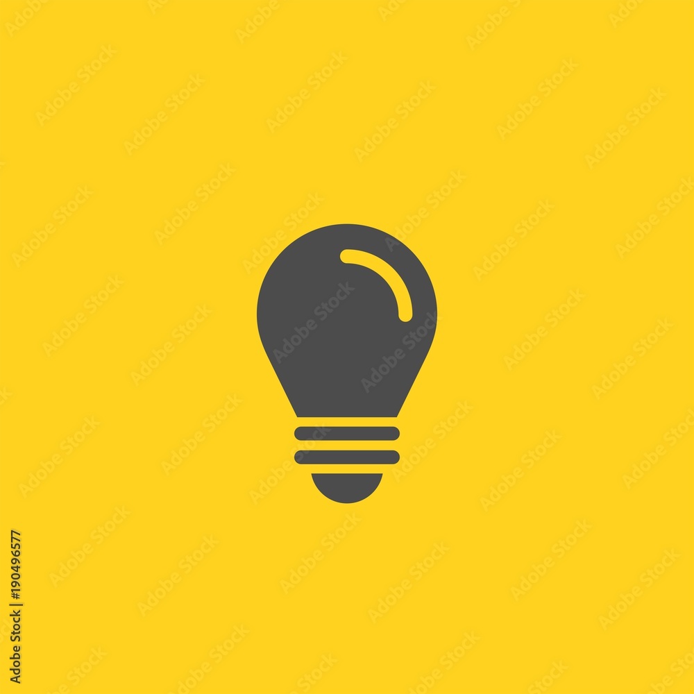 Bulb flat vector icon. Idea flat vector icon Bulb flat vector icon. Idea flat vector icon