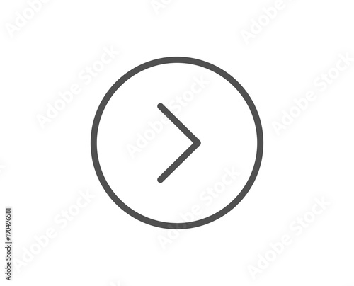 Free Download Forward arrow line icon. Next Arrowhead symbol. Next navigation pointer sign. Quality design element. Editable stroke. Vector - GFXLoad