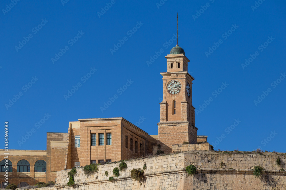 St. Michael Bastion in the city of Isla, three cities near Valletta, capital city of Malta. Popular touristic destination 