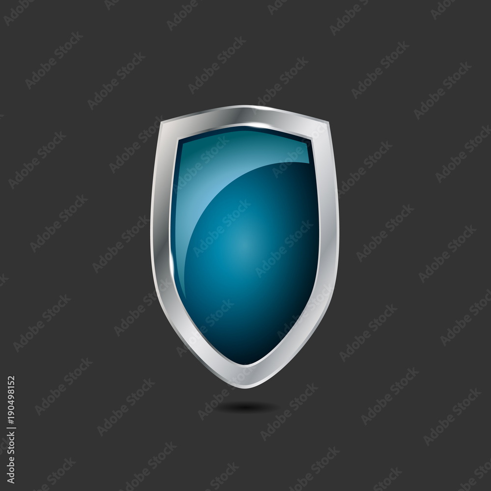 Vector illustration of a glossy luxury shield Vector illustration of a glossy luxury shield