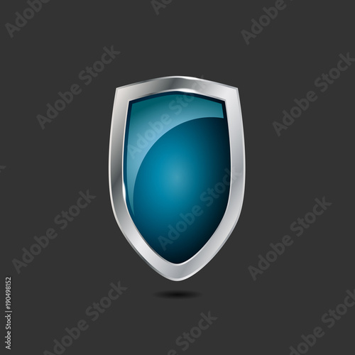 Free Download Vector illustration of a glossy luxury shield - GFXLoad