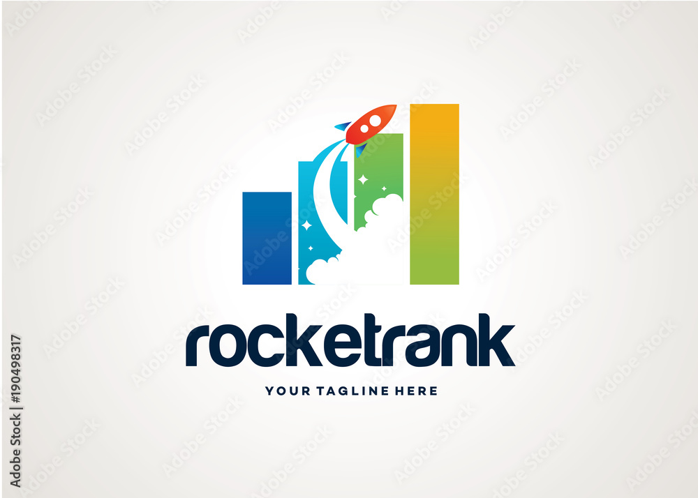 Rocket Rank Logo Template Design Vector, Emblem, Design Concept, Creative Symbol Rocket Rank Logo Template Design Vector, Emblem, Design Concept, Creative Symbol