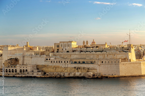 Fort Saint Angelo is a large bastioned fort in Birgu, Malta, located in the centre of the Grand Harbour as seen from Valletta.