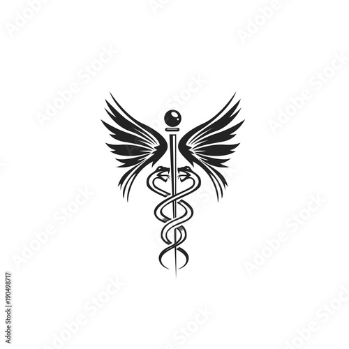 minimal logo of doctors symbol vector illustration.