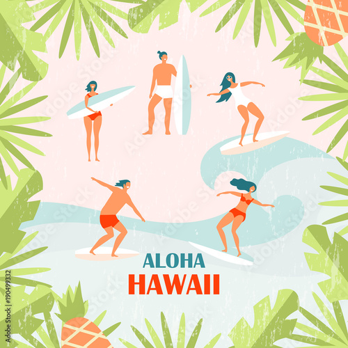 People on the beach. Poster