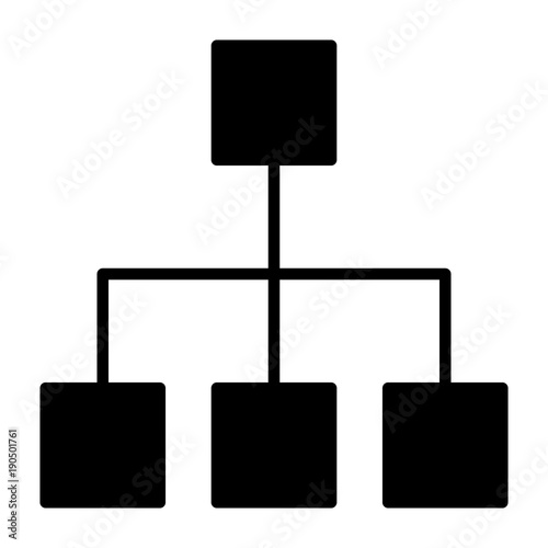 Computer Network Line Icon. Vector Simple Minimal 96x96 Pictogram
