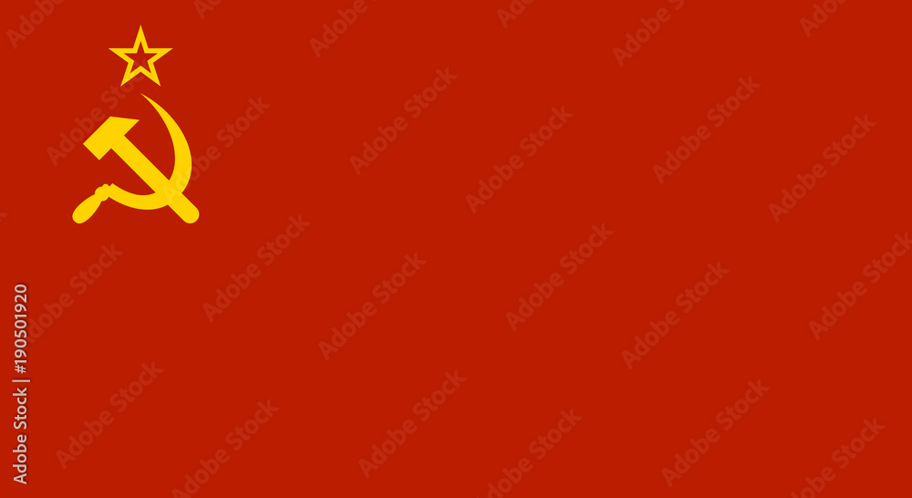 Ussr Red Soviet Union Flag. Vector Ussr Red Soviet Union Flag. Vector