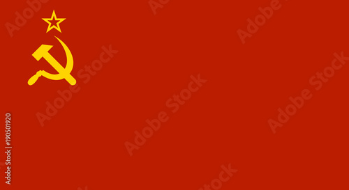 Ussr Red Soviet Union Flag. Vector