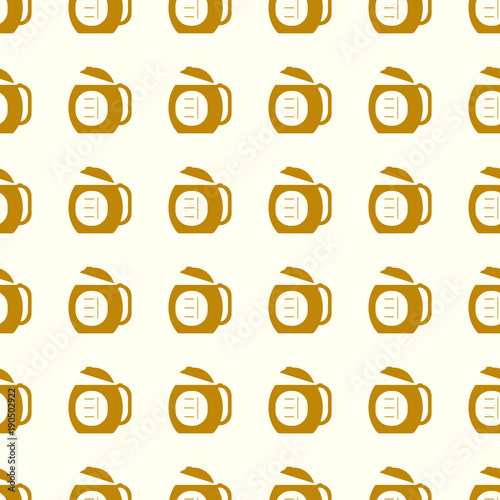 Kettle vector illustration on a seamless pattern background