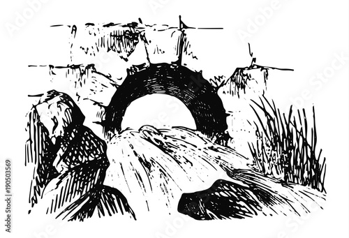Brücke und Bach -  bridge and brook