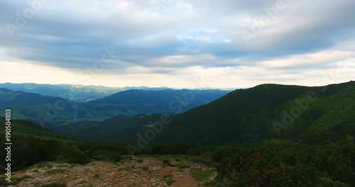 Sunset and mountains 4K photo