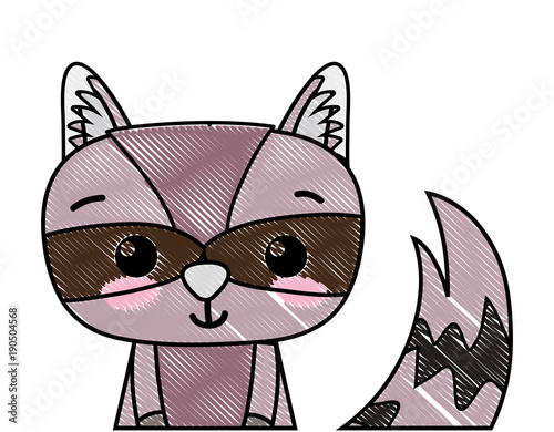 grated adorable and surprised raccoon wild animal