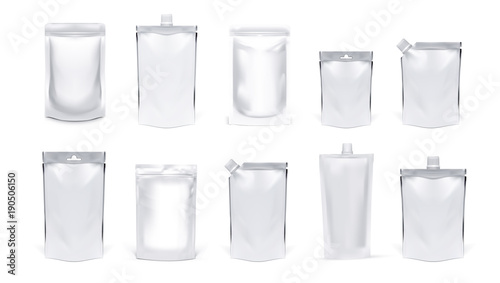 Various Clear Plastic or Foil Food Pouch Bags Packs photo
