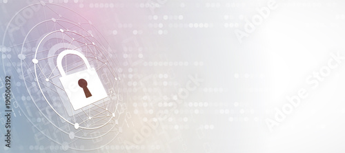 Cybersecurity and information or network protection. Future technology web services for business and internet project